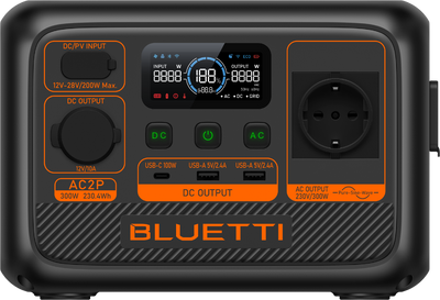 Bluetti AC2P 230.4Wh/300W Portable Power Station Solar Generator New