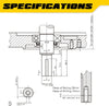Aceup Energy 15HP 420cc Gas Engine Horizontal Shaft, 4 Stroke OHV Gas Motor with Electric Start, Shaft 1" (25.4mm) Diameter, 3.48" Long, 1/4" Keyway
