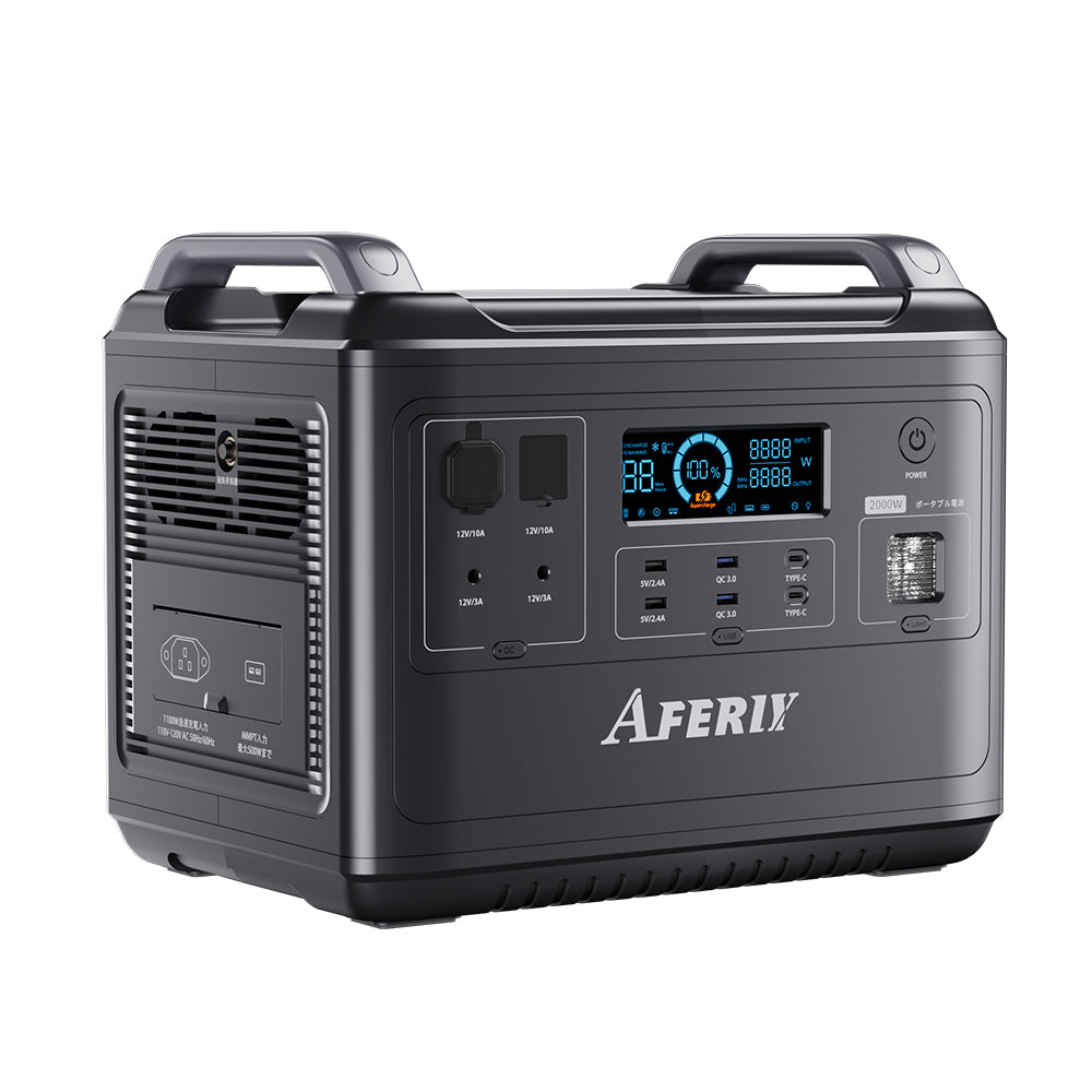 Aferiy AF-2000W Portable Power Station 2000W/4000W LiFePO4 Battery 1997Wh New