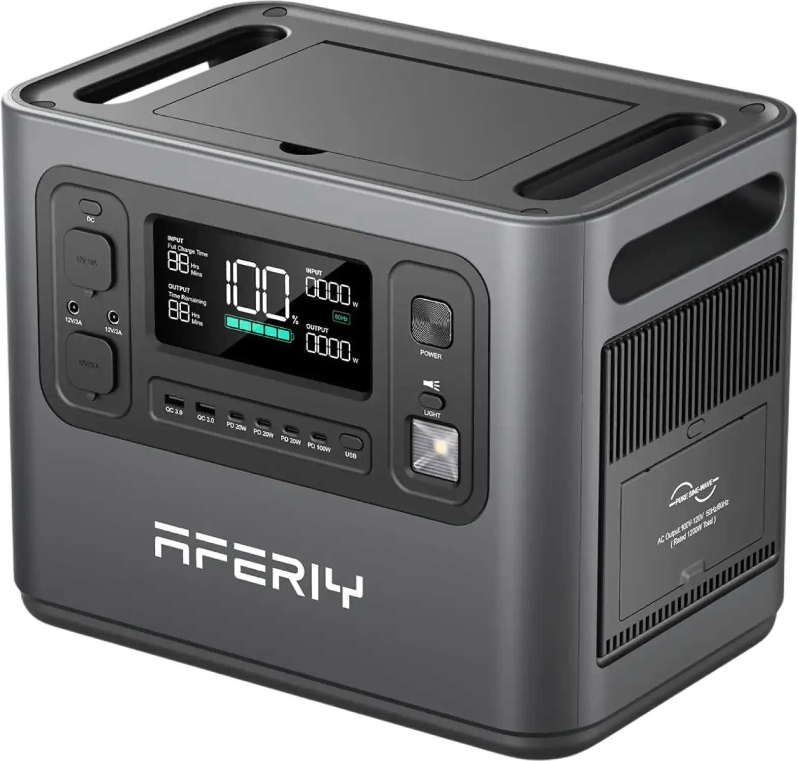 Aferiy AF-P210 Portable Power Station 2400W/4800W LiFePO4 Battery 2048Wh New