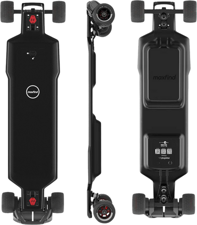 Maxfind FF Belt Electric Skateboard Longboard Dual 1500W Motors 48V 28 MPH 25 Mile Standard Range New