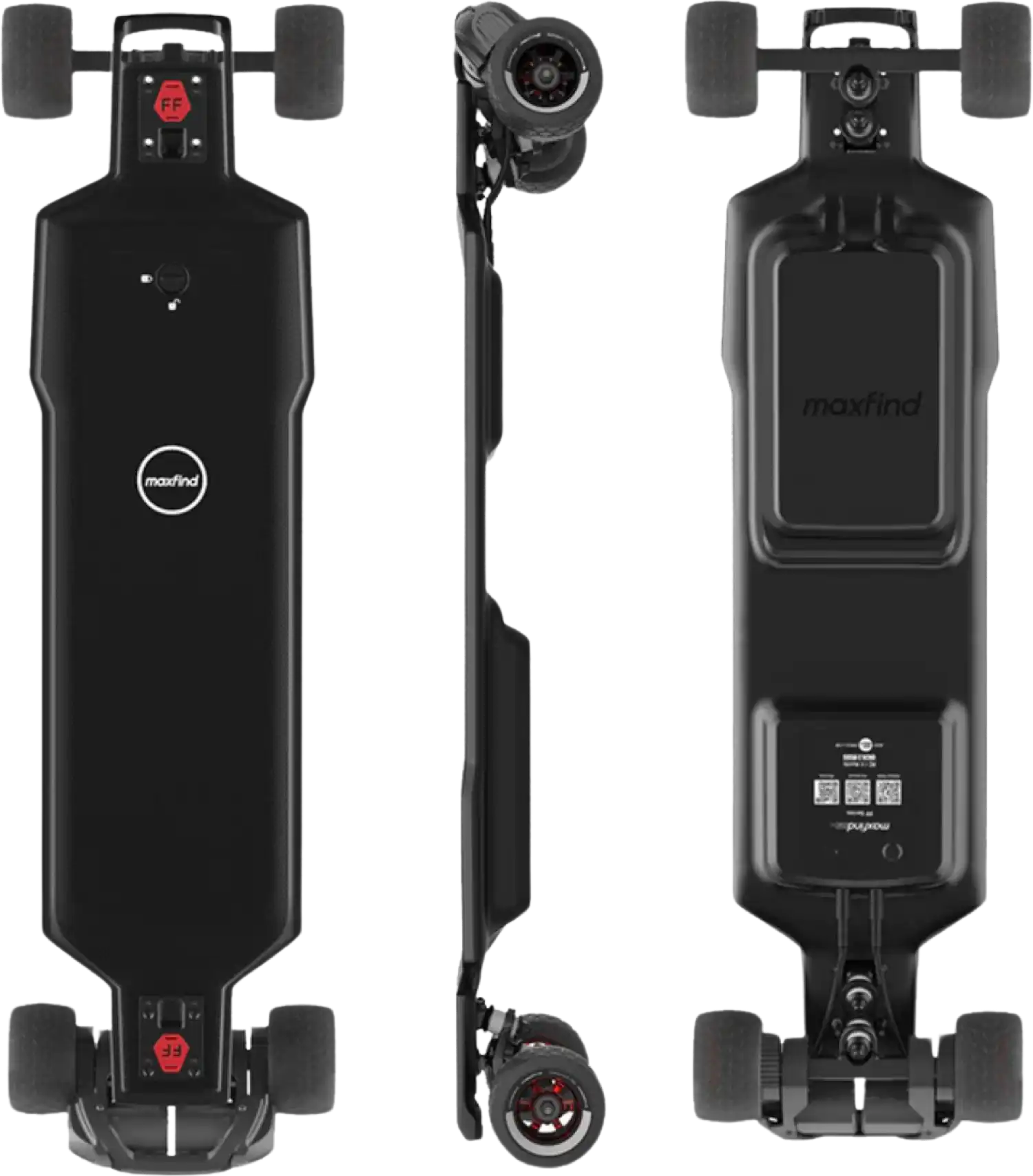 Maxfind FF Belt Electric Skateboard Longboard Dual 1500W Motors 48V 28 MPH 25 Mile Standard Range New
