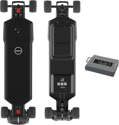 Maxfind FF Belt Electric Skateboard Longboard Dual 1500W Motors 48V 28 MPH 50 Mile Long Range New