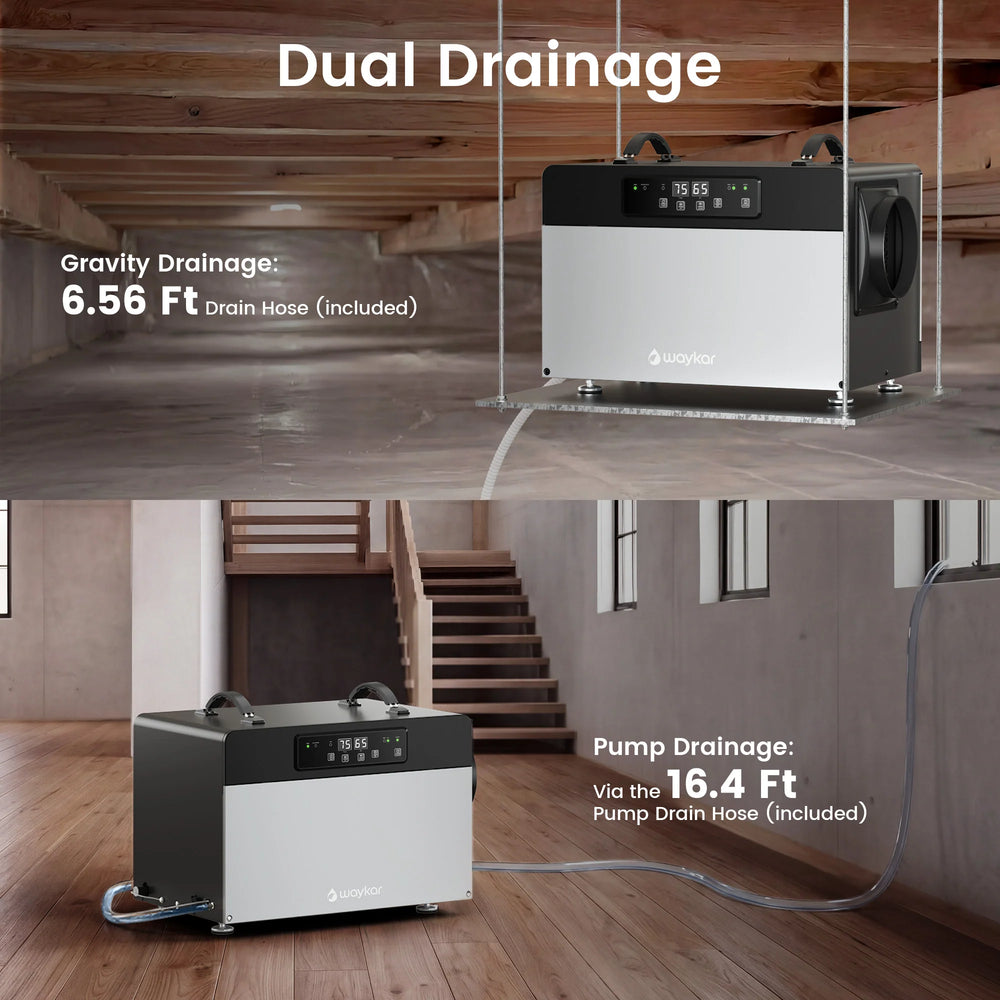 Waykar Commercial Dehumidifier 125 Pints 6500 Sq. Ft with Built-in Pump New