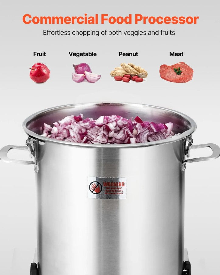 Vevor Commercial Food Processor 19 Qt Stainless Steel 1500 RPM  Vegetable Chopper New