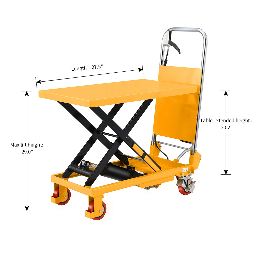 Apollolift A-2016 Single Scissor Lift Table 330 lbs. Capacity 29" Lifting Height SP150 New