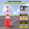 Vevor Safety Cones 36" PVC Traffic Cones Orange with 2 Reflective Collars and Weighted Base 6 PCS New