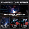 Arccaptain ARC250A newest arc welder output ranges and hot start/arc force graphic