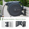 Giraffe Tools Retractable Garden Hose Reel 1/2in-100ft Dark Grey New