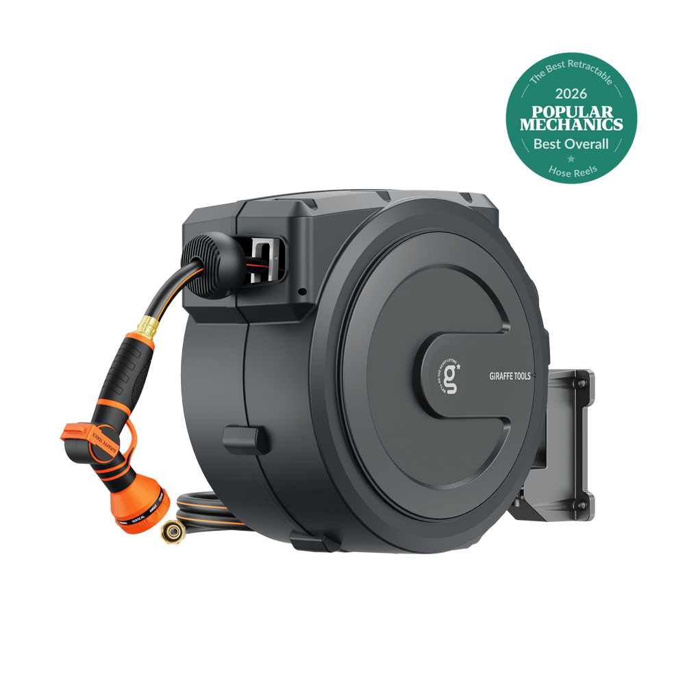 Giraffe Tools Retractable Garden Hose Reel 65ft-155ft New