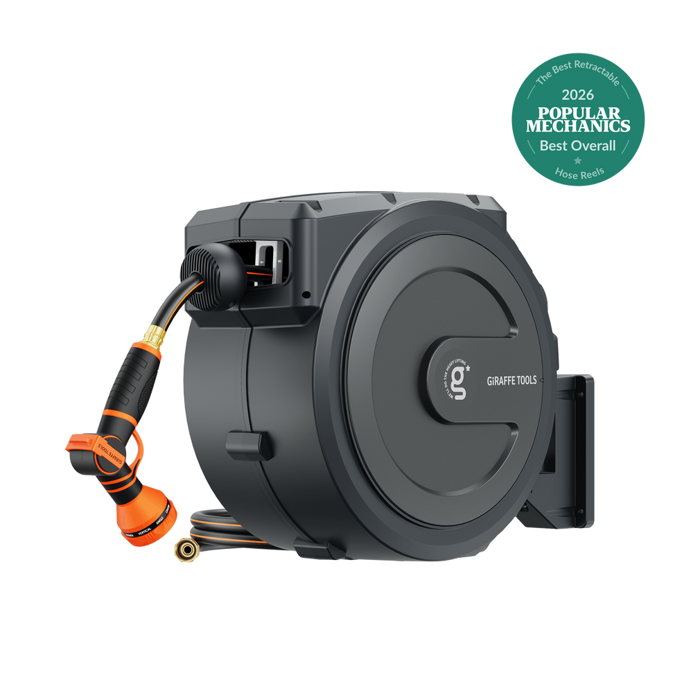 Giraffe Tools Retractable Garden Hose Reel 65ft-155ft New