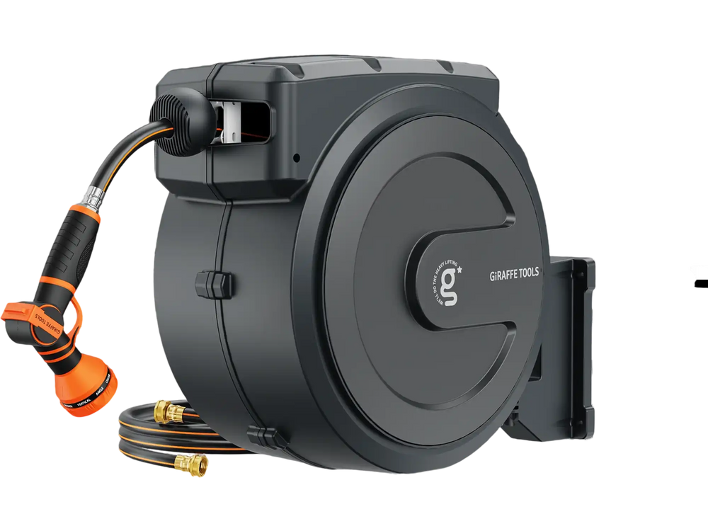 Giraffe Tools Retractable Garden Hose Reel 5/8in-90ft New