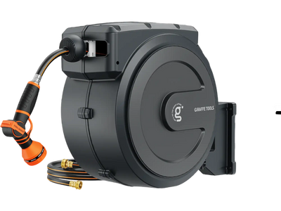 Giraffe Tools Retractable Garden Hose Reel 5/8in-90ft New