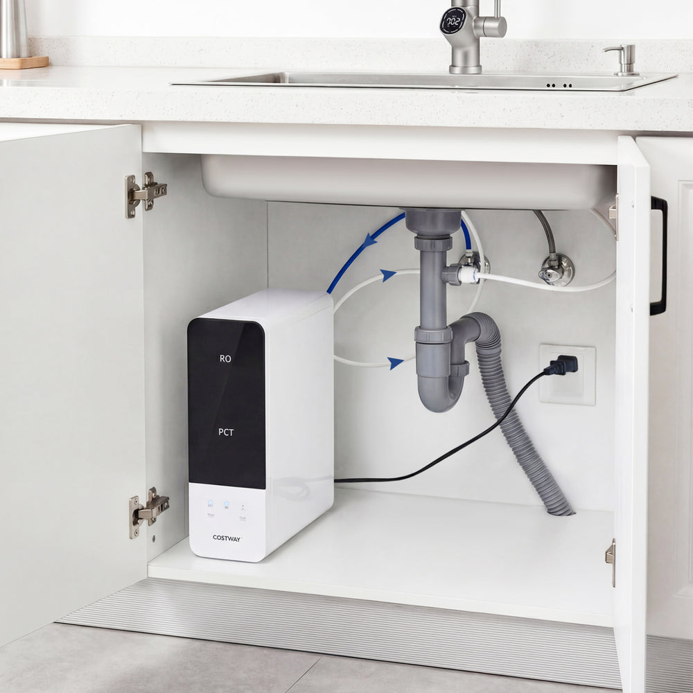 AW-RB05 Alkaline PH+ Reverse Osmosis Water Filter 600 GPD Tankless Under-Sink RO System-Black - Gallery View 1 of 10