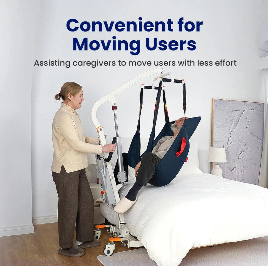 Vocic AY02 Electric Hoyer Lift 440 Lb Capacity with Adjustable Base & 360° Sling Arm New