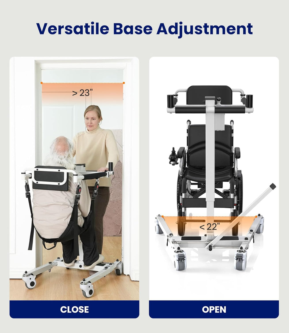 Vocic AY06 Electric Folding Patient Lift Portable Transfer Chair with 330 Lb Capacity New