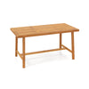 Solid acacia wood dining table for 6 with a smooth, splinter-free surface, perfect for outdoor dining on terraces.
