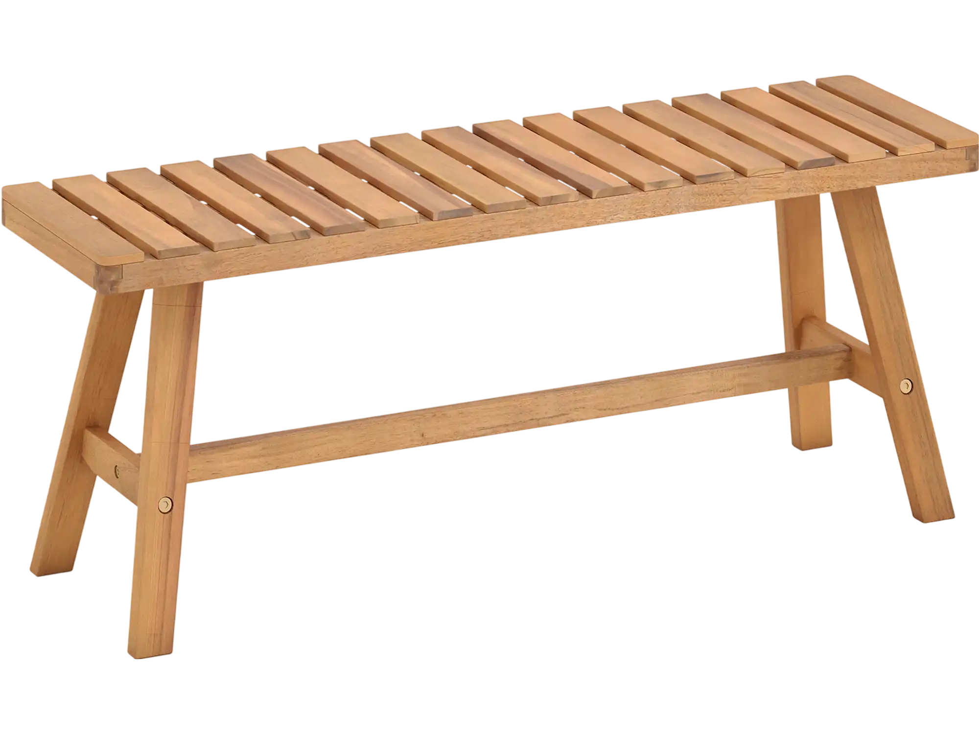 Costway Acacia Wood Outdoor Garden Bench Slatted Seat 800 lbs Capacity 57183528 New