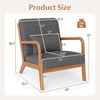 Accent chair with corduroy upholstery, lumbar pillow, and solid wood frame, designed for comfort and support in any.