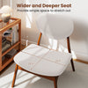 Accent chair with wider and deeper seat in beige lamb velvet, featuring solid wood frame for ergonomic comfort.