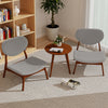 Accent Chairs Set of 2 with Side Table and Solid Wood Frame-Gray - Gallery View 1 of 10
