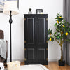Accent Storage Cabinet Adjustable Shelves-Black - Gallery View 1 of 11