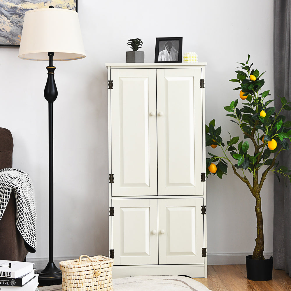 Accent Storage Cabinet Adjustable Shelves-White - Gallery View 1 of 11