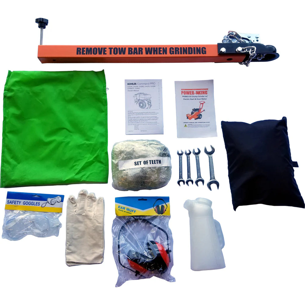 Power King Stump Grinder 14 HP Kohler Command Pro Engine with Value Kit GreenTeeth Compatible PK0803V New
