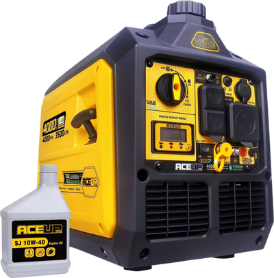 Aceup Energy AI4000DS Inverter Generator 3200/4000W Dual Fuel Gas Propane 30A Low THD New