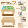 Reversible and removable tabletop with colorful map for play, study, and drawing, ideal for kids' activities and.
