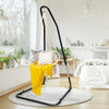 Adjustable hammock chair stand with a steel frame, height-adjustable from 78.7" to 98.4", perfect for indoor or outdoor.