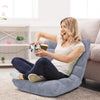 Adjustable 14-position Cushioned Floor Chair-Gray - Gallery View 1 of 7