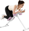 Adjustable abdominal trainer in white, featuring soft knee cushions and anti-slip handles for effective workouts at.