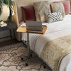 Adjustable Angle Height Rolling Laptop Table-Natural - Gallery View 1 of 10