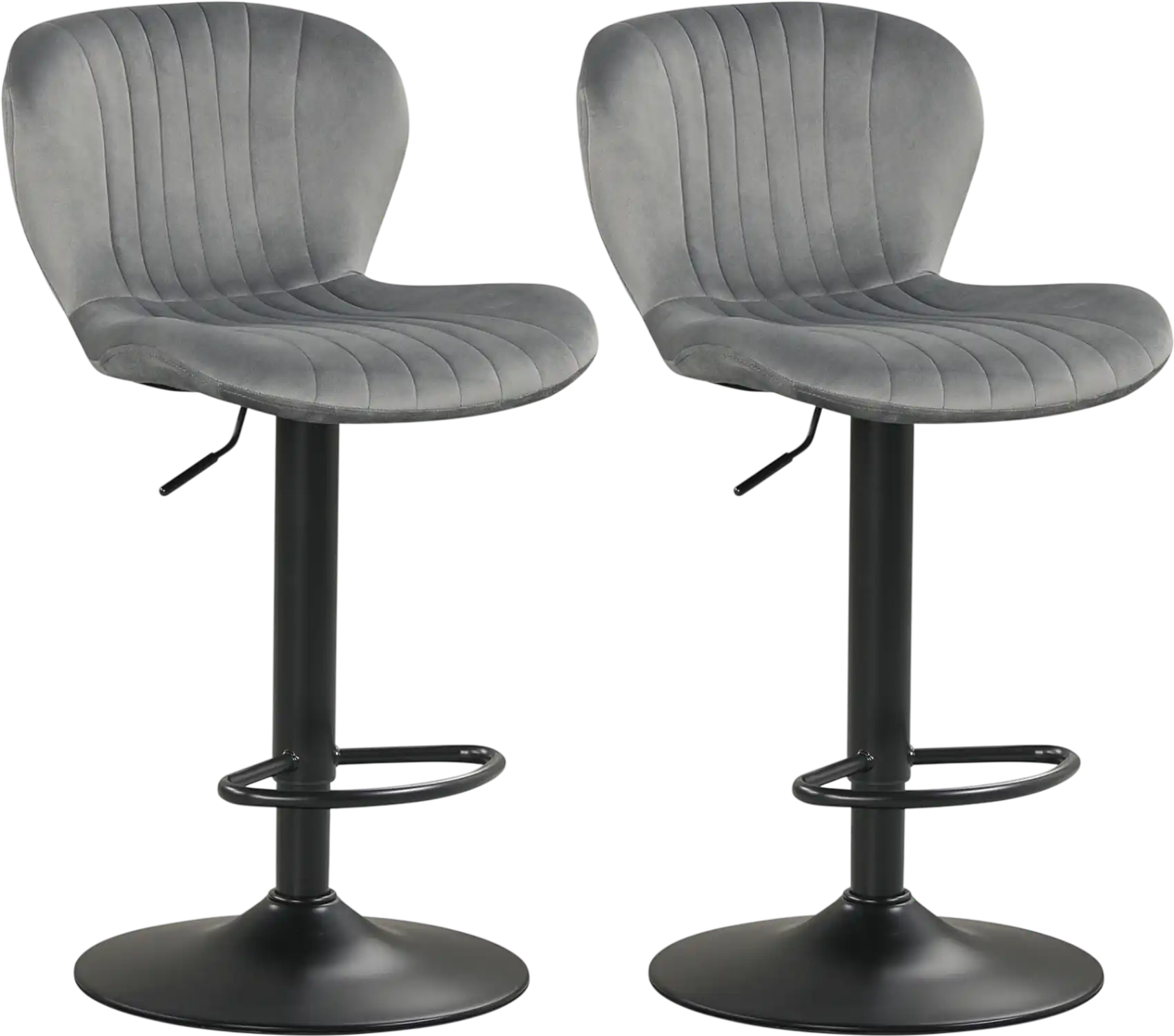 Costway Adjustable Velvet Upholstered Bar Stools Set of 2 94344372 New
