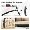 Adjustable decline sit-up bench with 5 heights, foldable design, and padded cushion for versatile workouts and.
