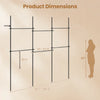 Adjustable floor-to-ceiling clothes rack with 2, 4, or 6 hanging rods, featuring a high-carbon steel frame for sturdy support.