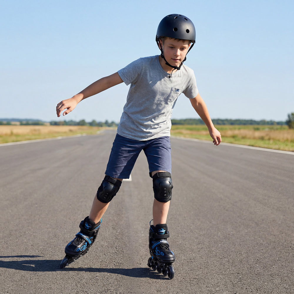 Adjustable Kids' Incline Skates 4 Sizes Adjustable Blade Roller-Blue - Gallery View 1 of 10