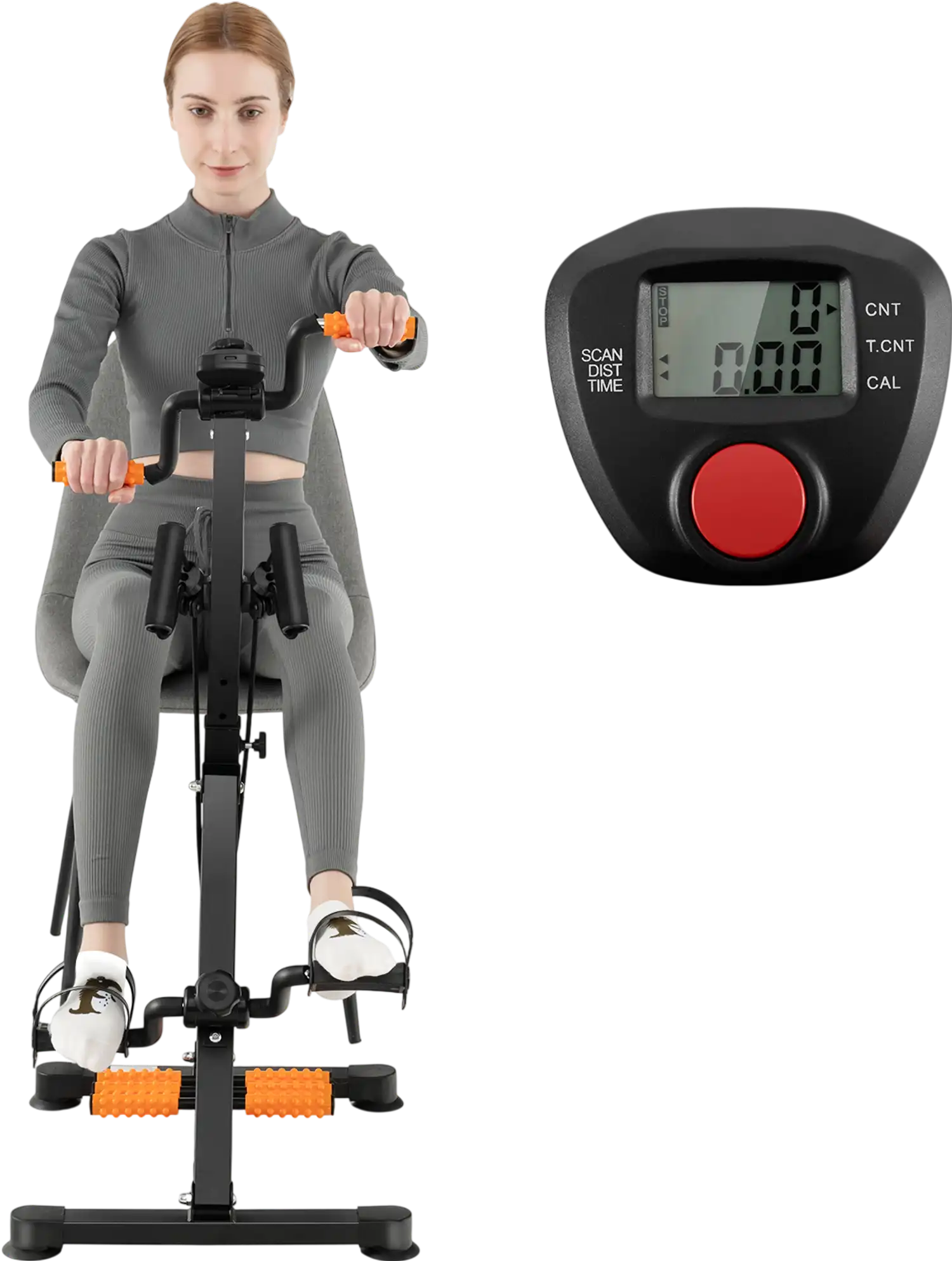 Costway Adjustable LCD Pedal Exercise Bike w/ Massage 25638497 New