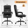 High back ergonomic executive chair with adjustable height, padded armrests, and 350 lbs capacity, shown with.