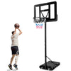Adjustable portable basketball hoop with shatterproof backboard, height adjustable from 4.25FT to 10FT, ideal for.