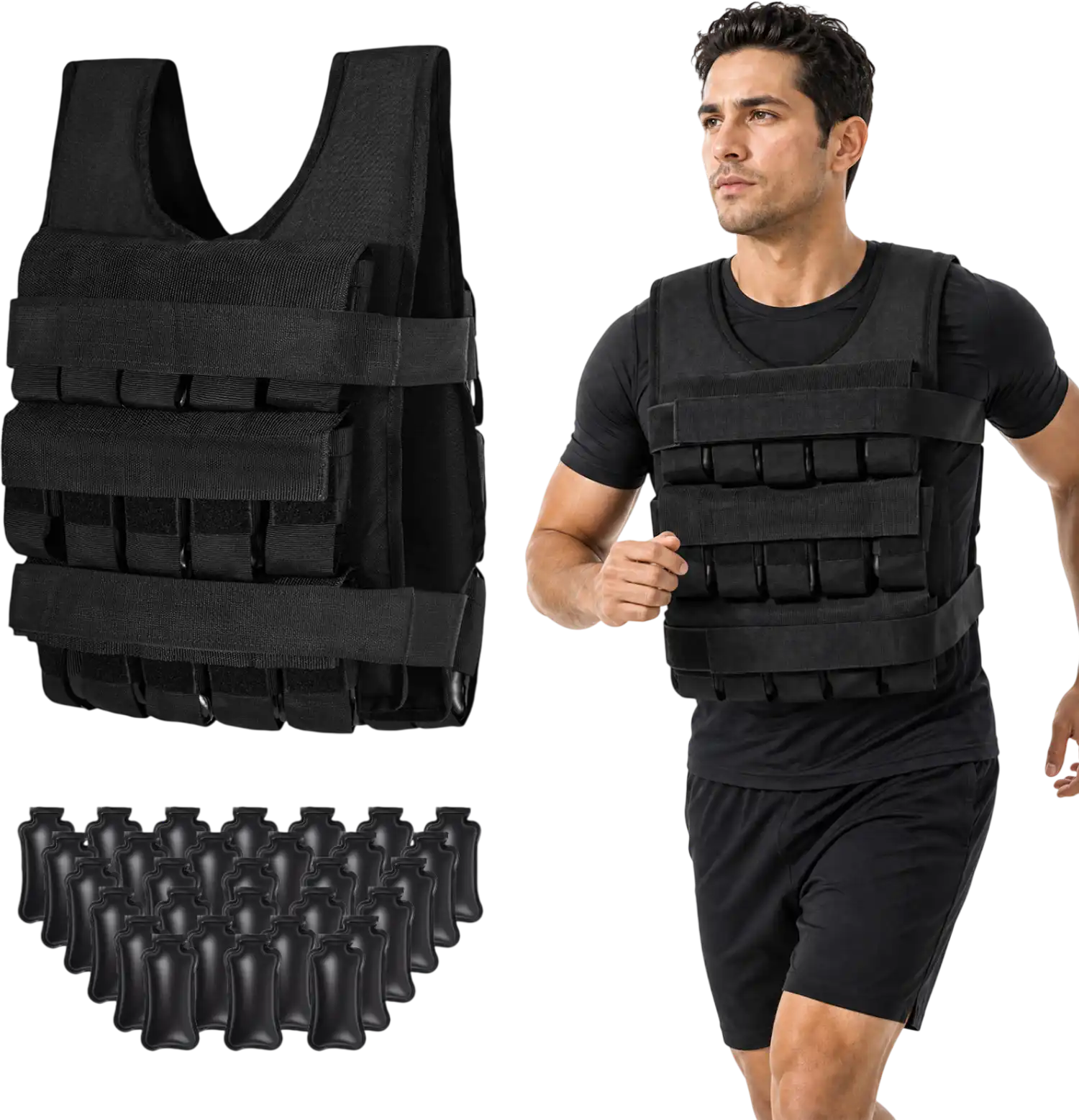 Costway Adjustable Weighted Vest Removable Iron Weights 63616333 New