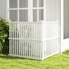 Air Conditioner Fence Panel with Metal Ground Stakes for Outside-White - Gallery View 1 of 12