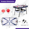 Air Powered Hockey Game Table dimensions with 2 pushers and pucks, featuring a sturdy design for game rooms and parties.