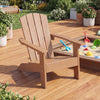 All-Weather HDPE Kid's Adirondack Chair with with High Backrest and Armrests-Natural - Gallery View 1 of 9