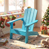 Turquoise kid's Adirondack chair with slatted backrest and spacious seat, ideal for kids aged 3 to 8 years indoors or.