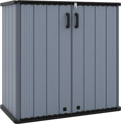 Costway All-Weather Outdoor Storage Box w/ Floor & Removable Shelf Patio Lawn 28526702 New