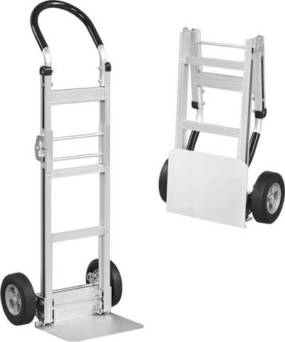 Costway Aluminum Dolly Cart Ergonomic Handle 2 Rubber Wheels 17262393 New