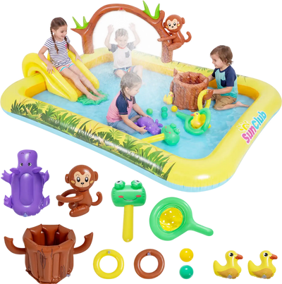 Costway Animal Spray Pool Slide Backyard Garden Inflatable Water Play 20649430 New
