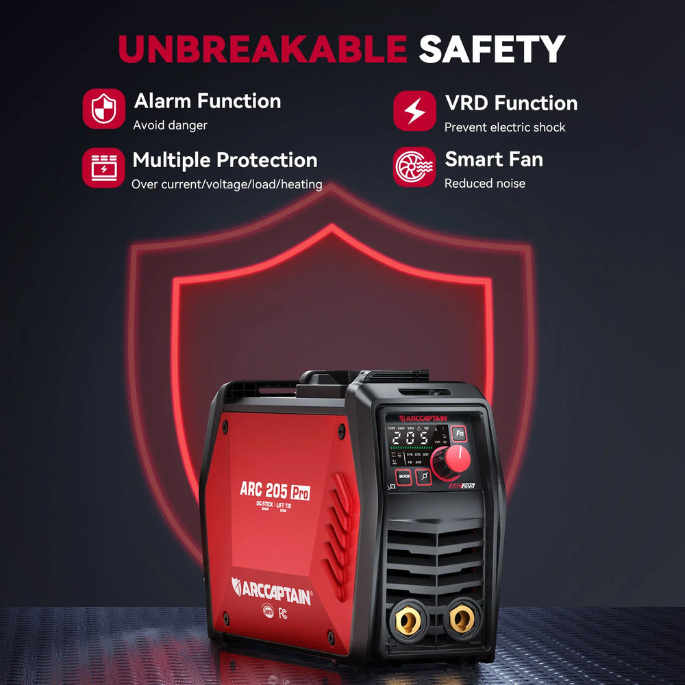 Arccaptain ARC205 Pro Stick Welder Dual Voltage IGBT Inverter SYN App Control New